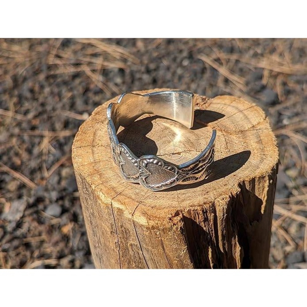 Navajo Bracelet Horse Cuff Sterling Silver Native Am Jewelry sz 7in** - Picture 5 of 8